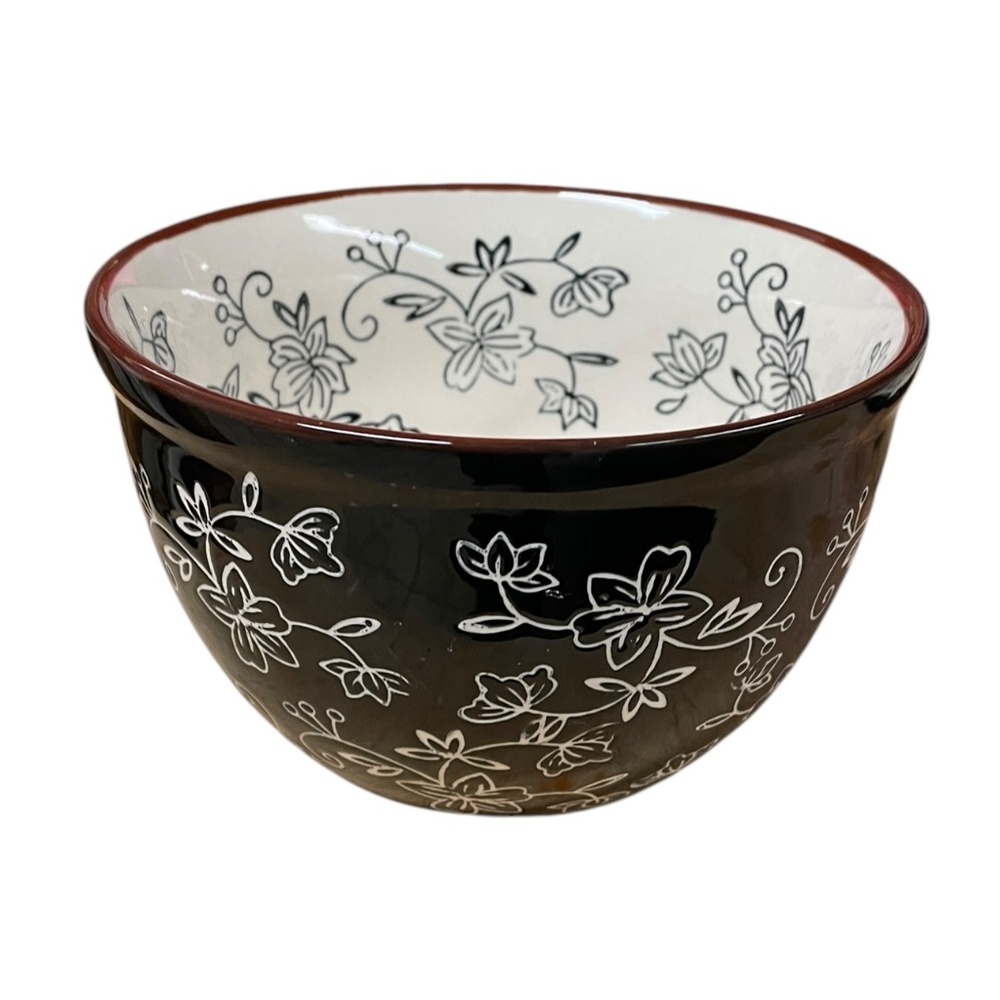 TEMPTATIONS Floral Lace soup / salad bowl, plate and spoon 24 oz - Picture 4 of 14